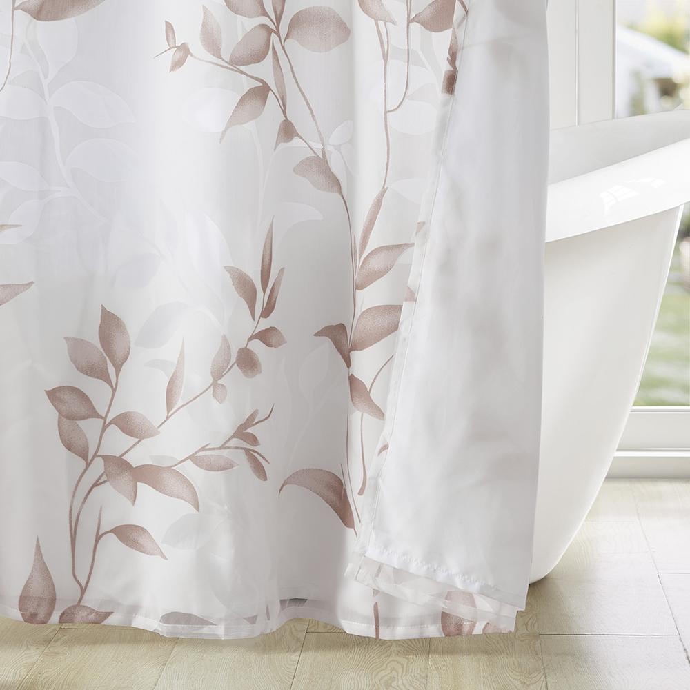 Burnout Printed Shower Curtain. Picture 2