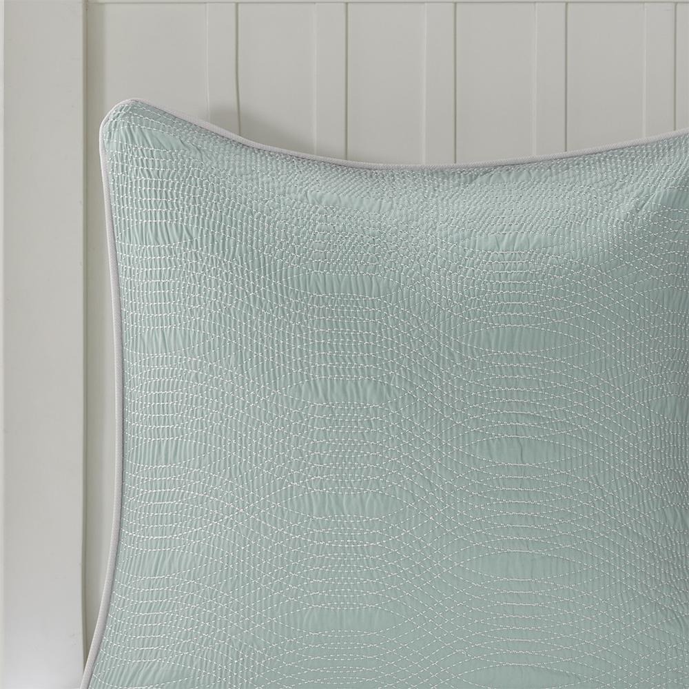 Coastline Euro Sham, Aqua color. Picture 2