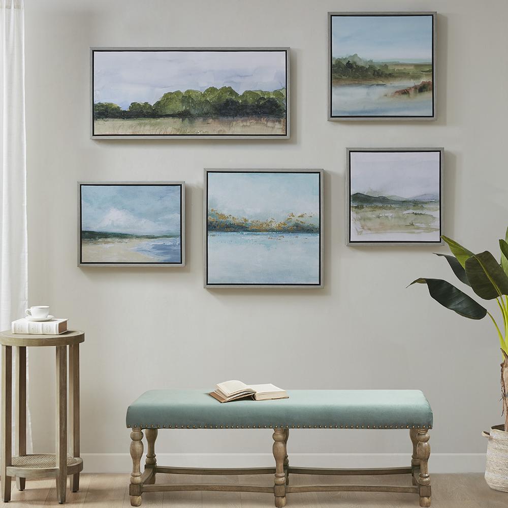 Abstract Landscape 5-piece Gallery Canvas Wall Art Set. Picture 5