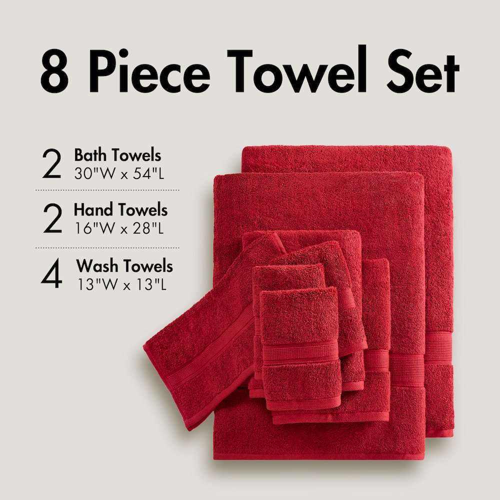 Ultra-Soft 100% Cotton Absorbent Towel Set. Picture 3