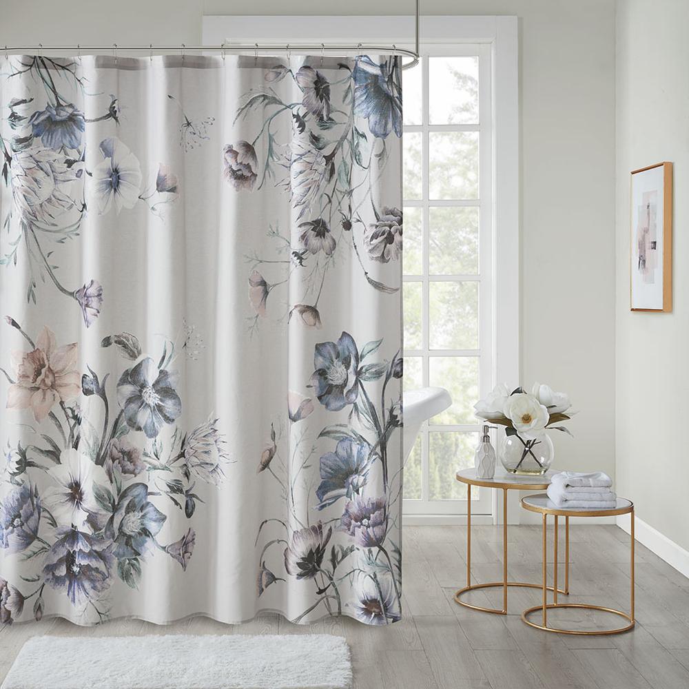 Printed Cotton Shower Curtain. Picture 4