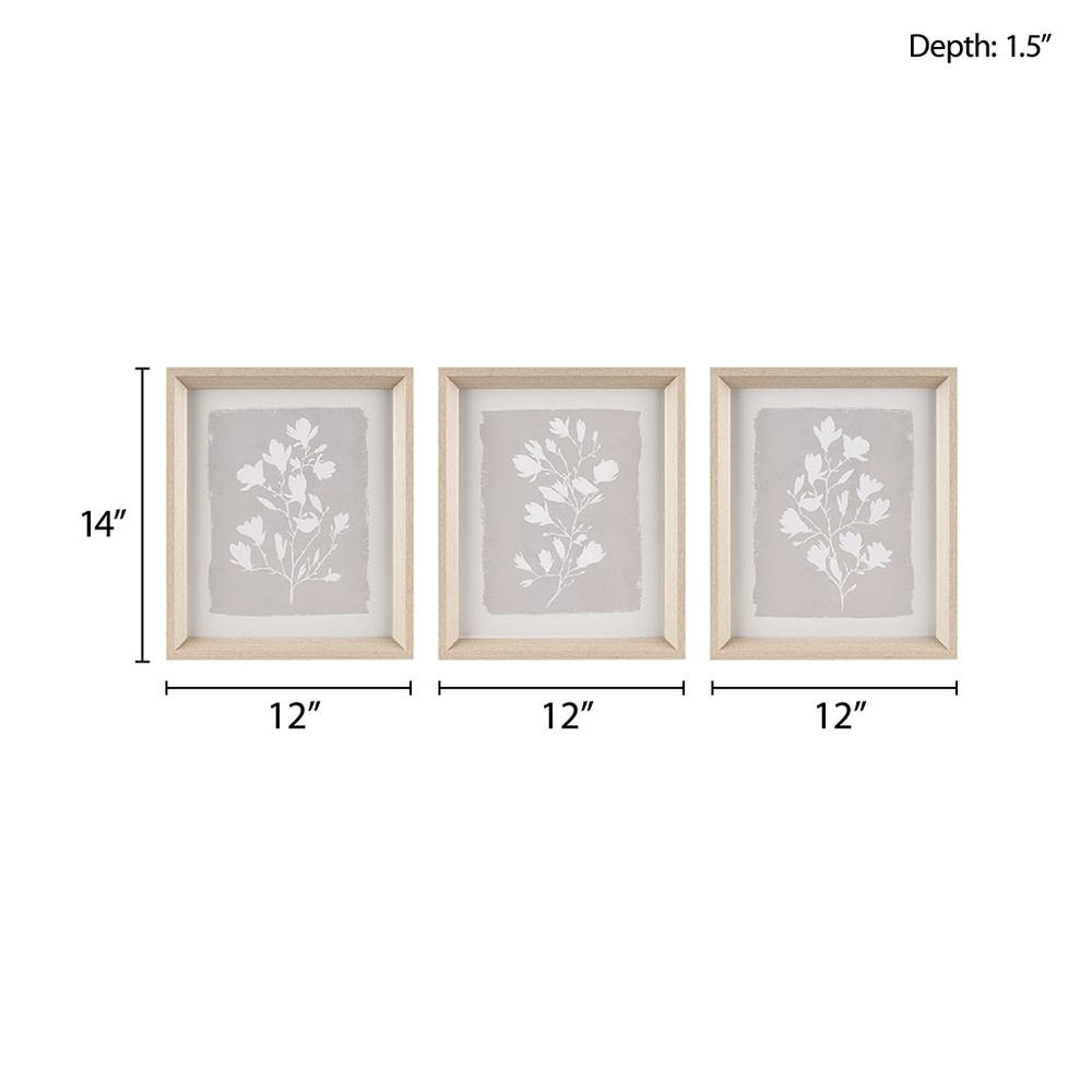 3-piece Framed Glass Wall Art Set. Picture 2