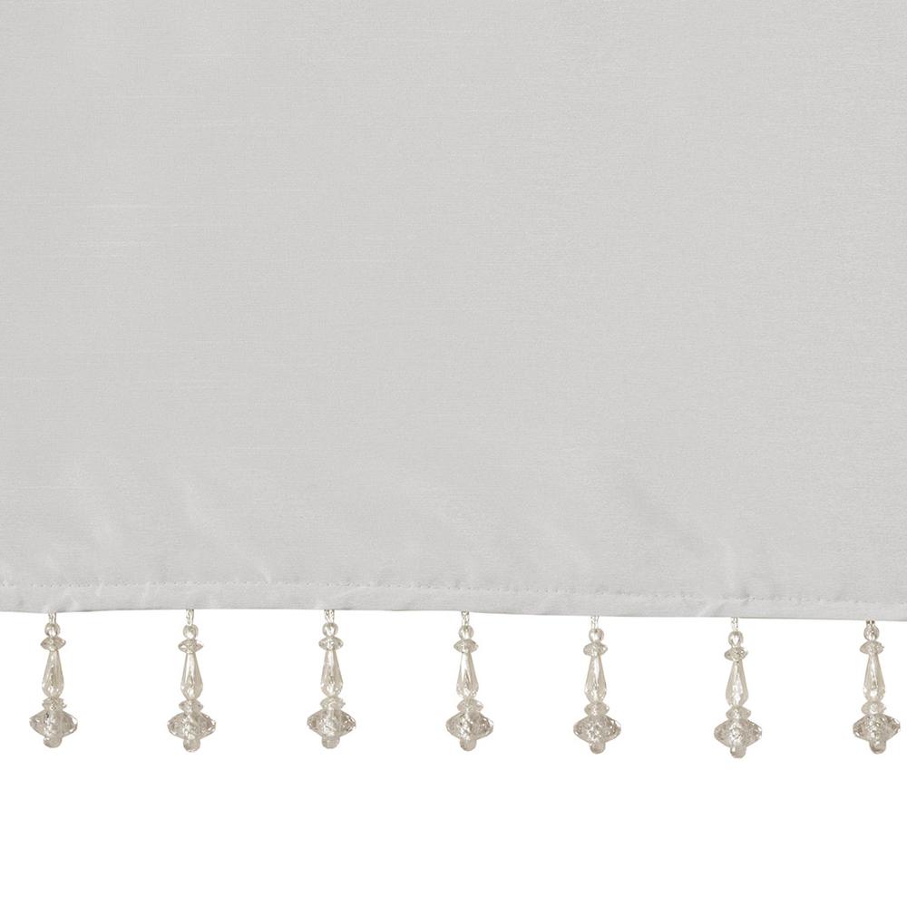 Lightweight Faux Silk Valance With Beads. Picture 1