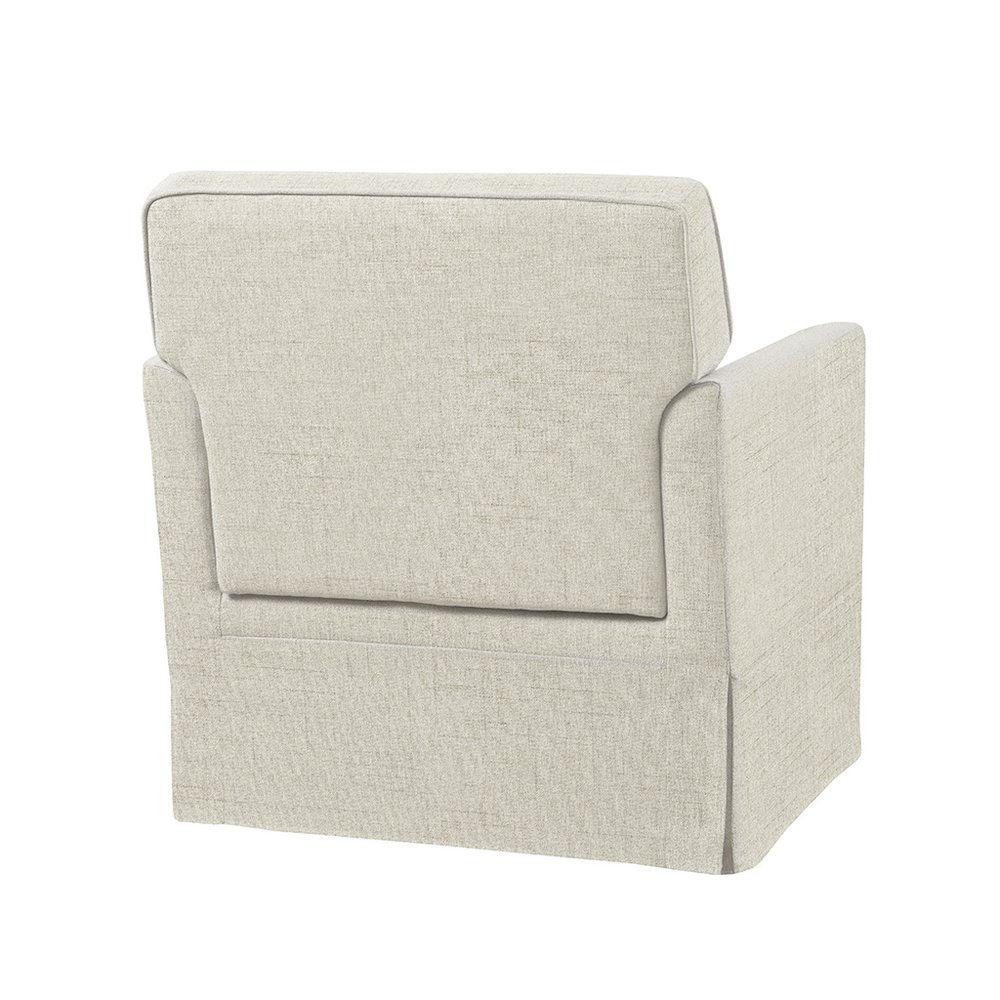 Paula Slipcover Accent Armchair, Cream color. Picture 2