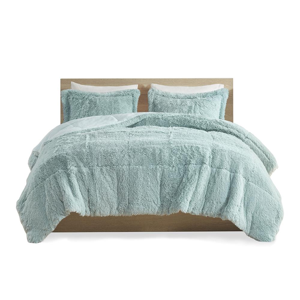 Shaggy Long Fur Comforter Mini Set. Picture 1
