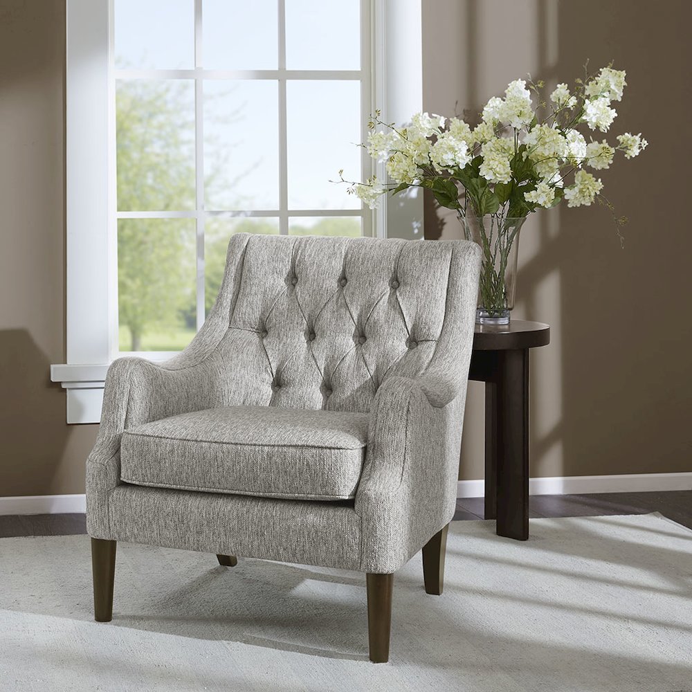 Button Tufted Accent Chair. Picture 4