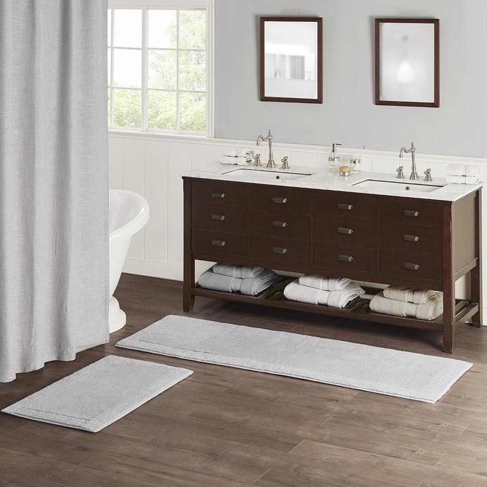 100% Cotton Tufted 3000GSM Reversible Bath Rug. Picture 4