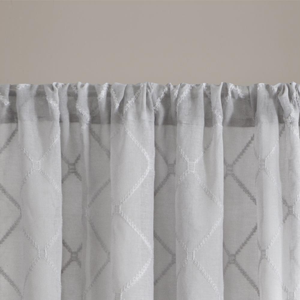 Diamond Sheer Window Curtain Panel. Picture 2