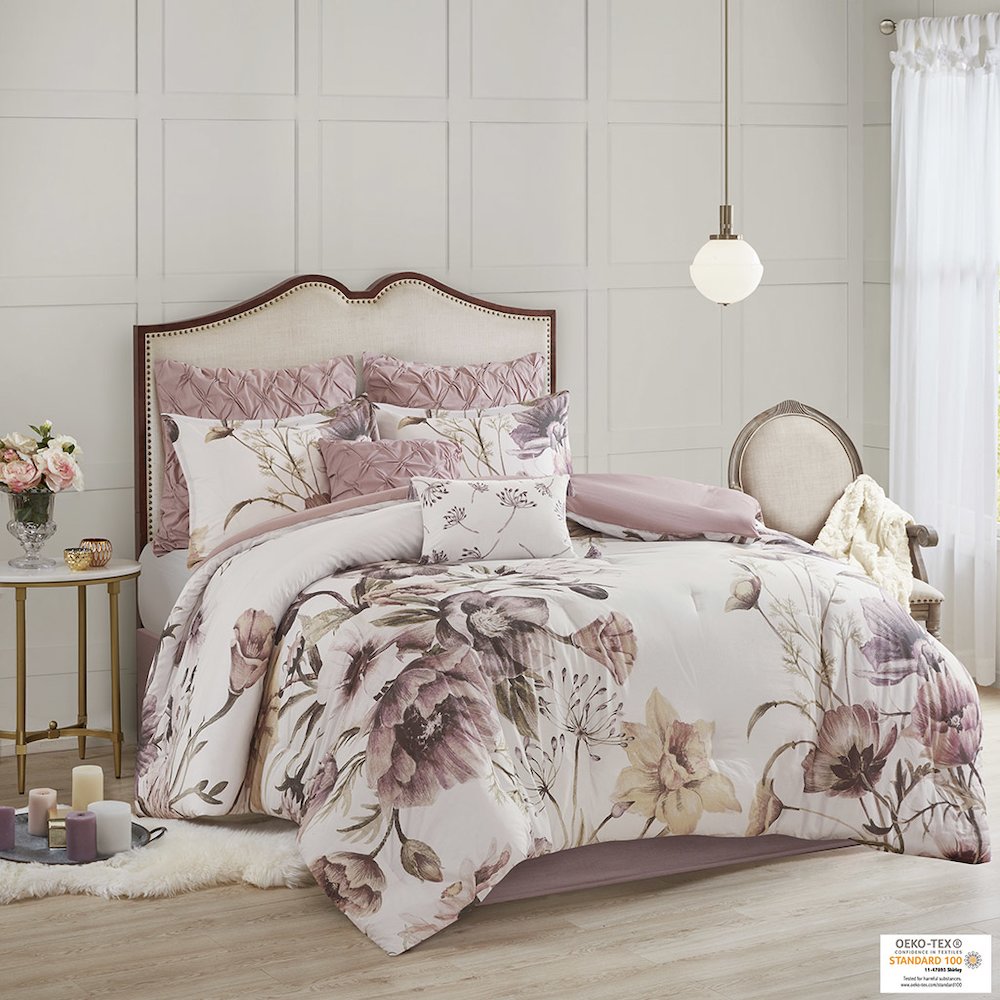 8 Piece Cotton Printed Comforter Set. Picture 4
