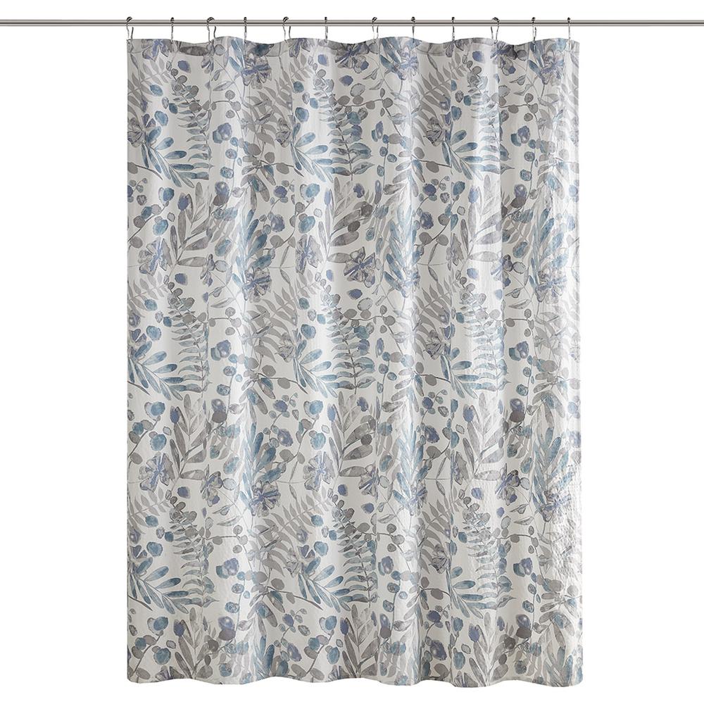 Printed Seersucker Shower Curtain. Picture 2