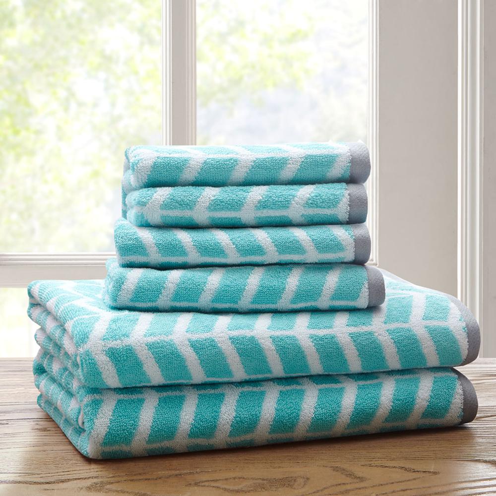 Cotton Jacquard Bath Towel 6 Piece Set. Picture 4
