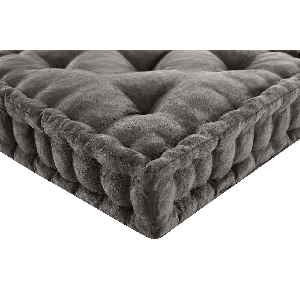 Azza Poly Chenille Square Floor Pillow Cushion. Picture 3