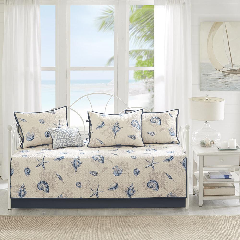 6 Piece Reversible Printed Microfiber Daybed Cover Set. Picture 3