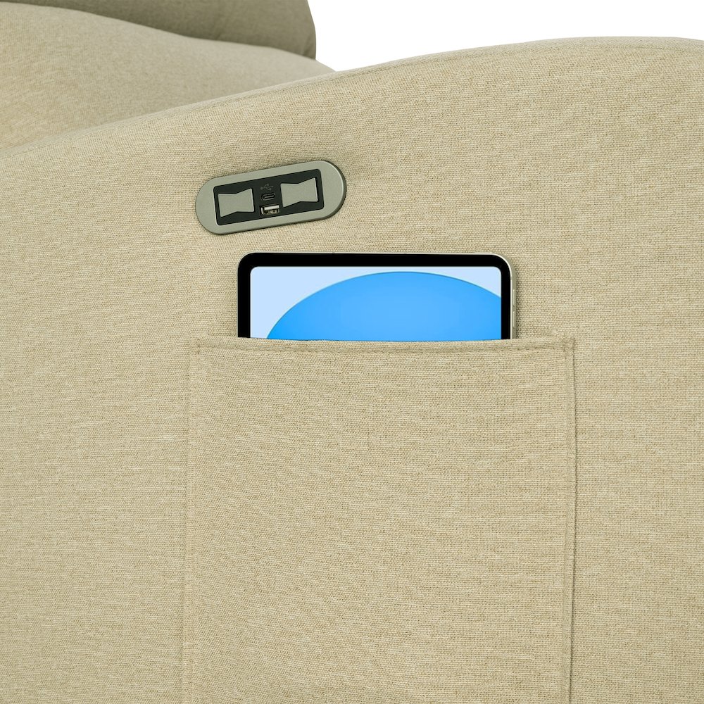 Power Recliner 3-in-1 with Swivel, Glider, USB Ports. Picture 2