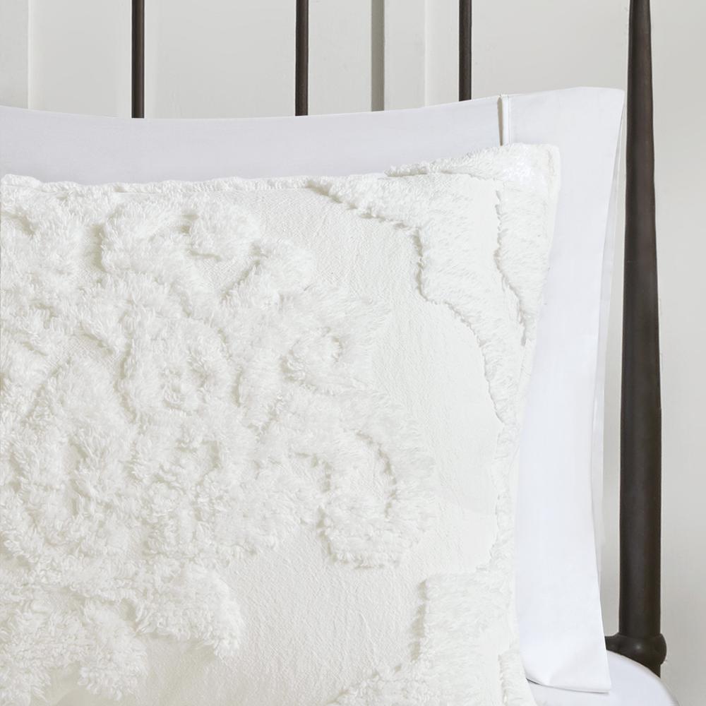Seraphina White Chenille Duvet Cover Set, Belen Kox. Picture 7