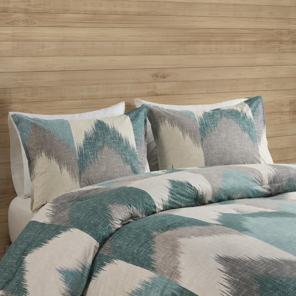 Alpine 3 Piece Comforter Mini Set, Aqua color. Picture 4