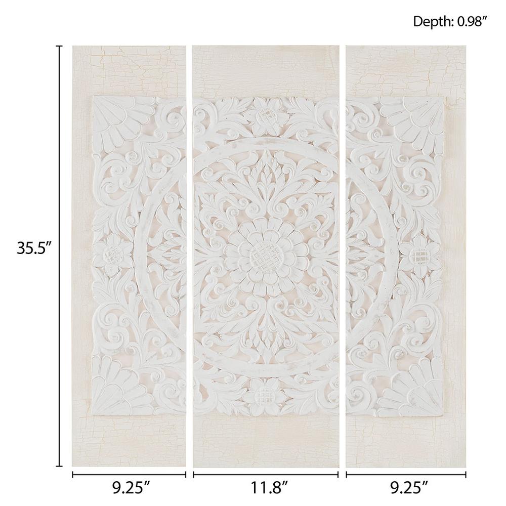 Triptych 3-piece Dimensional Resin Canvas Wall Art Set. Picture 1