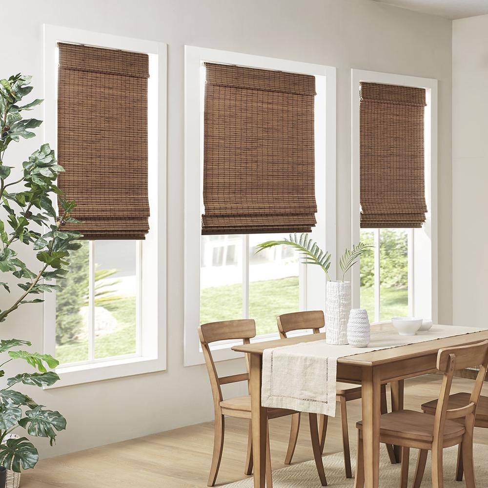 Bamboo Light Filtering Roman Shade 64"L. Picture 4