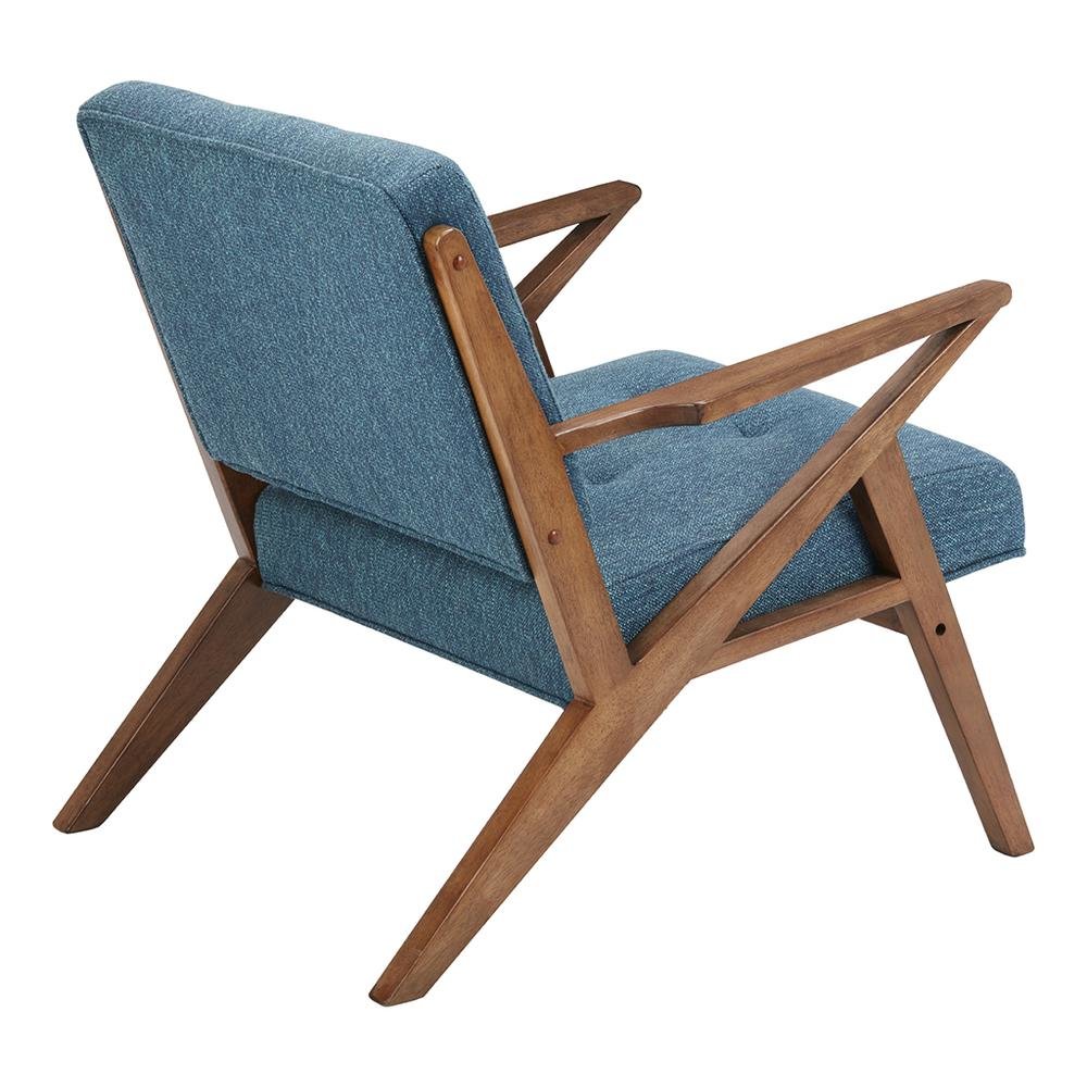 Blue Accent Chair – Upholstered Lounge Chair for Bedroom or Living Room. Picture 4