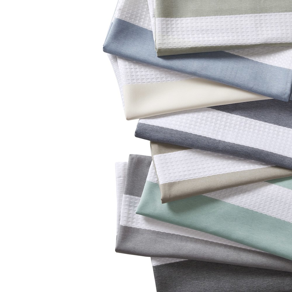 Spa Waffle Shower Curtain with 3M Treatment, Grey color. Picture 2