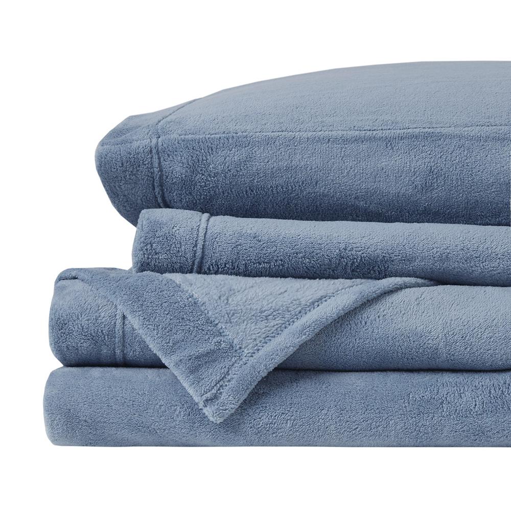 100% Polyester Knitted Plush Sheet Set,BL20-0455. Picture 1