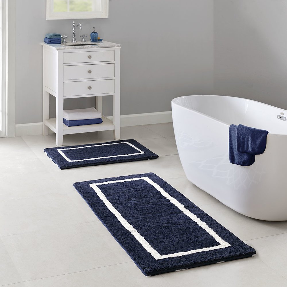 Reversible High Pile Tufted Microfiber Bath Rug. Picture 2