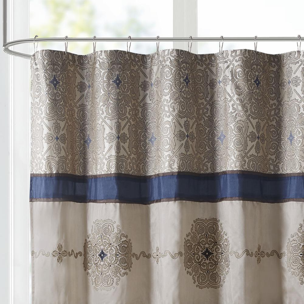 Embroidered Shower Curtain. Picture 2