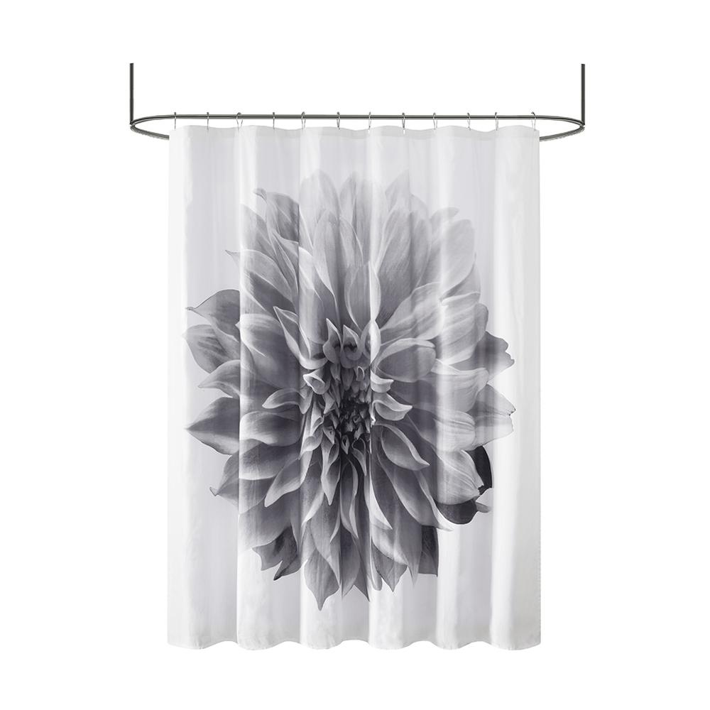 Printed Floral Cotton Shower Curtain. Picture 3