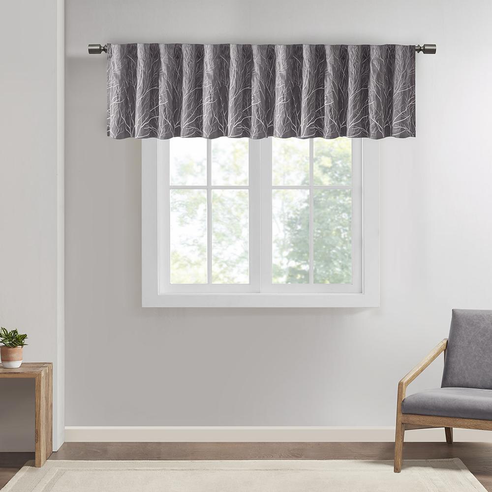 Faux Silk Embroidered Window Valance. Picture 4