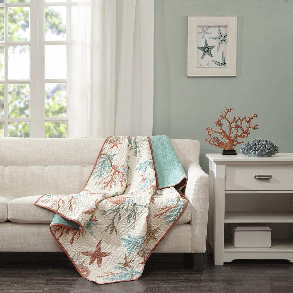 Oversized Cotton Quilted Throw. Picture 2