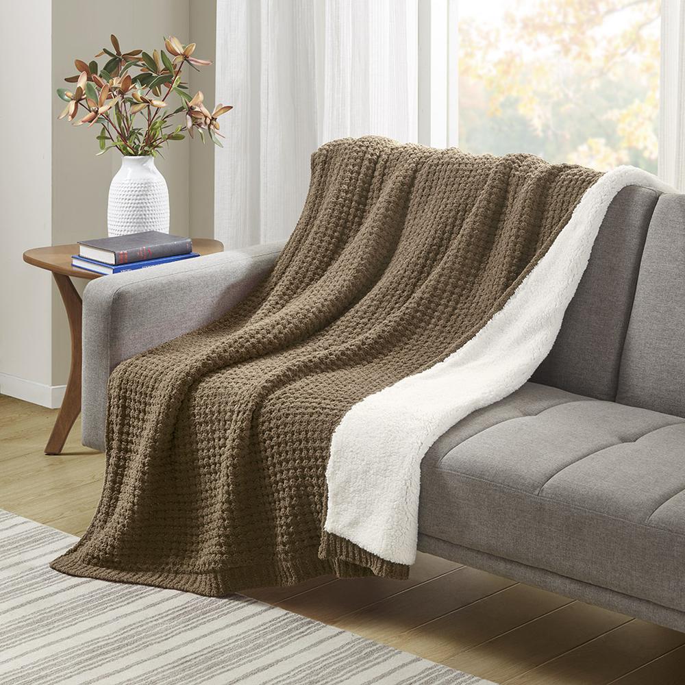 Waffle Knit Chenille Throw. Picture 4