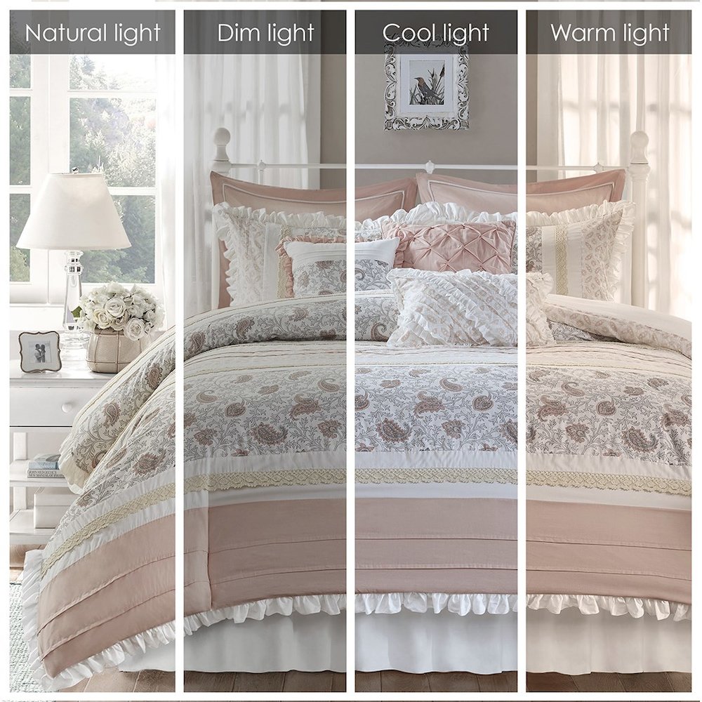 9 Piece Cotton Percale Comforter Set. Picture 1
