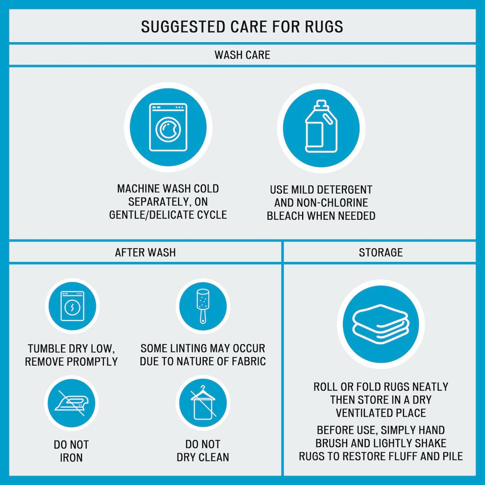 100% Cotton Tufted 3000GSM Reversible Bath Rug. Picture 5