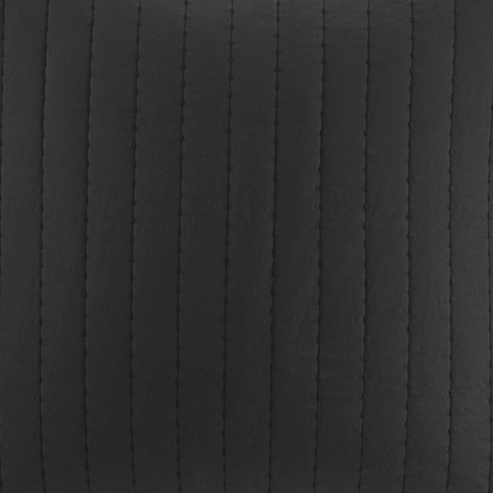 Camila Cotton Quilted Euro Sham, Black color. Picture 4