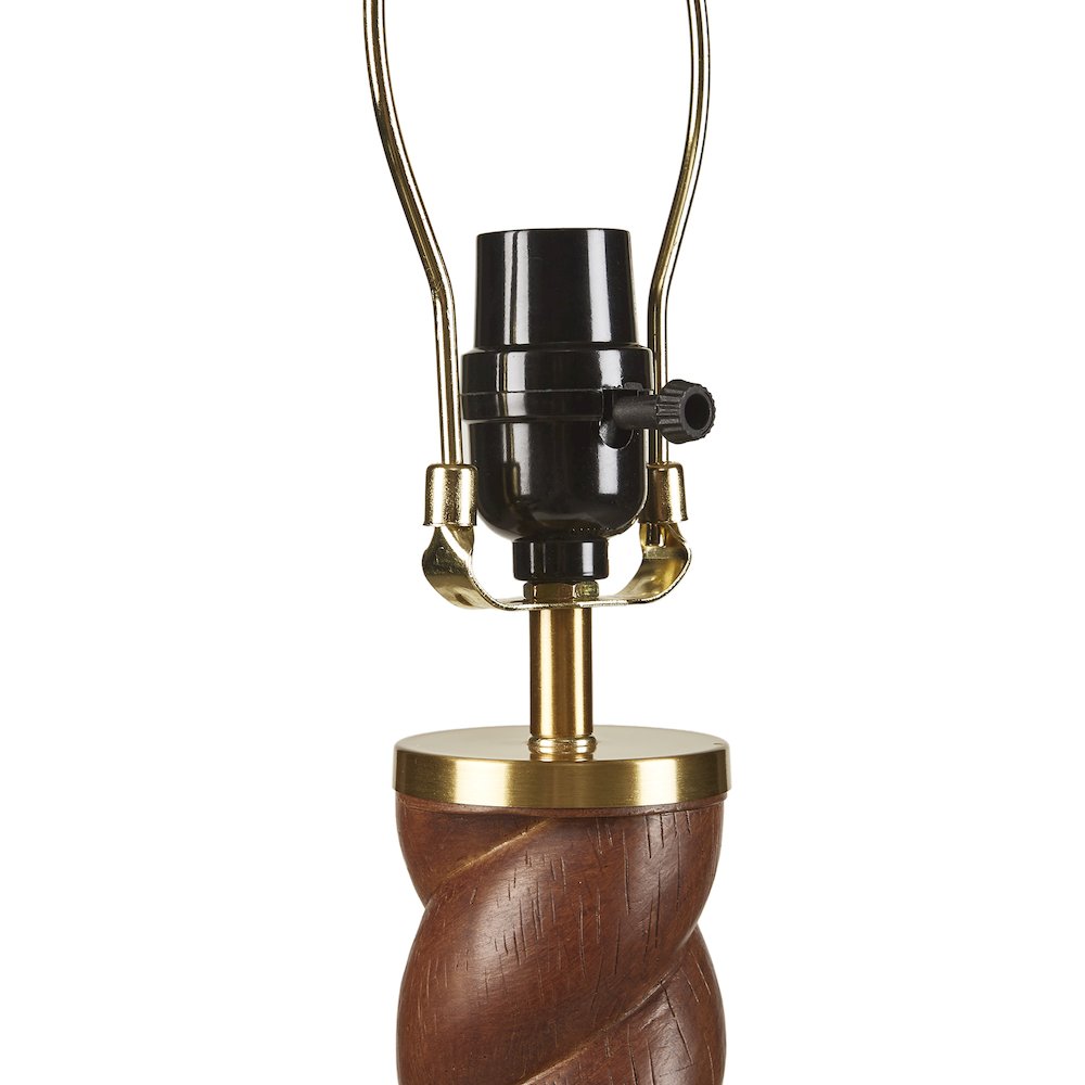 Helixia Twisted Faux Wood Table Lamp with USP C Port. Picture 2