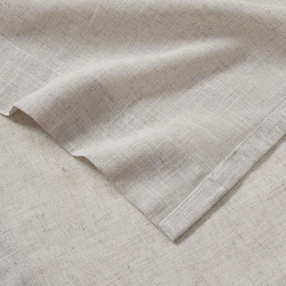 Linen Blend Light Filtering Curtain Panel Pair. Picture 5