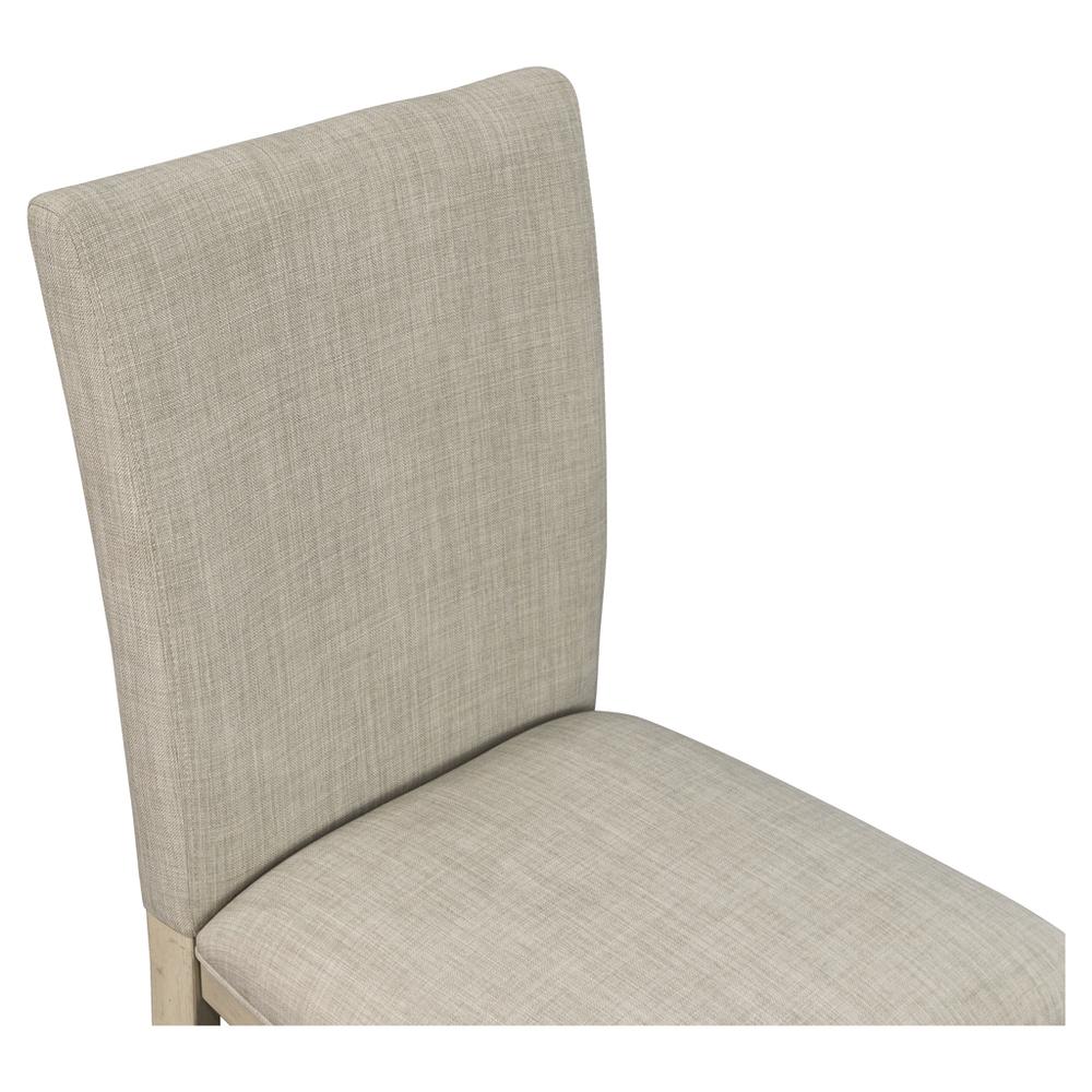 Upholstered Dining Chair with Turned Wood Legs Set of 2. Picture 2