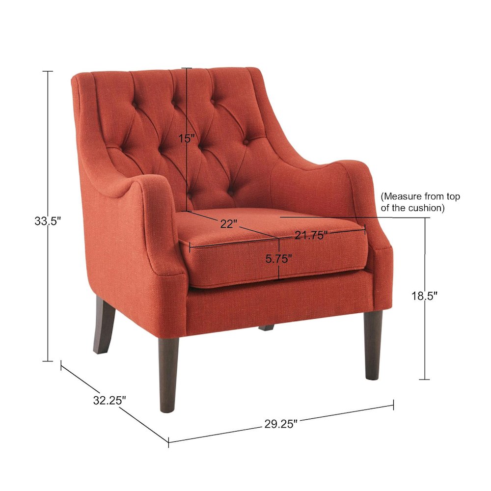 Button Tufted Accent Chair. Picture 2