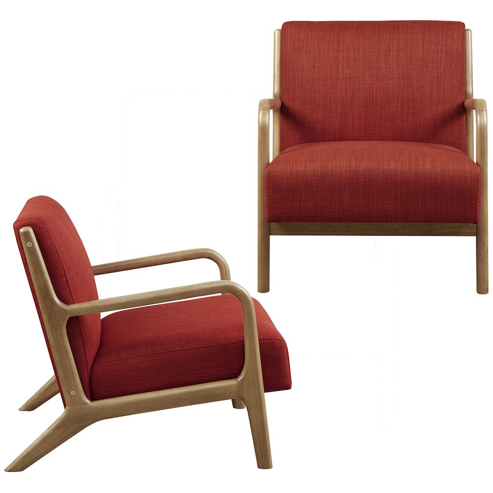 Novak Lounge Chair Set of 2 in Spice. Picture 1