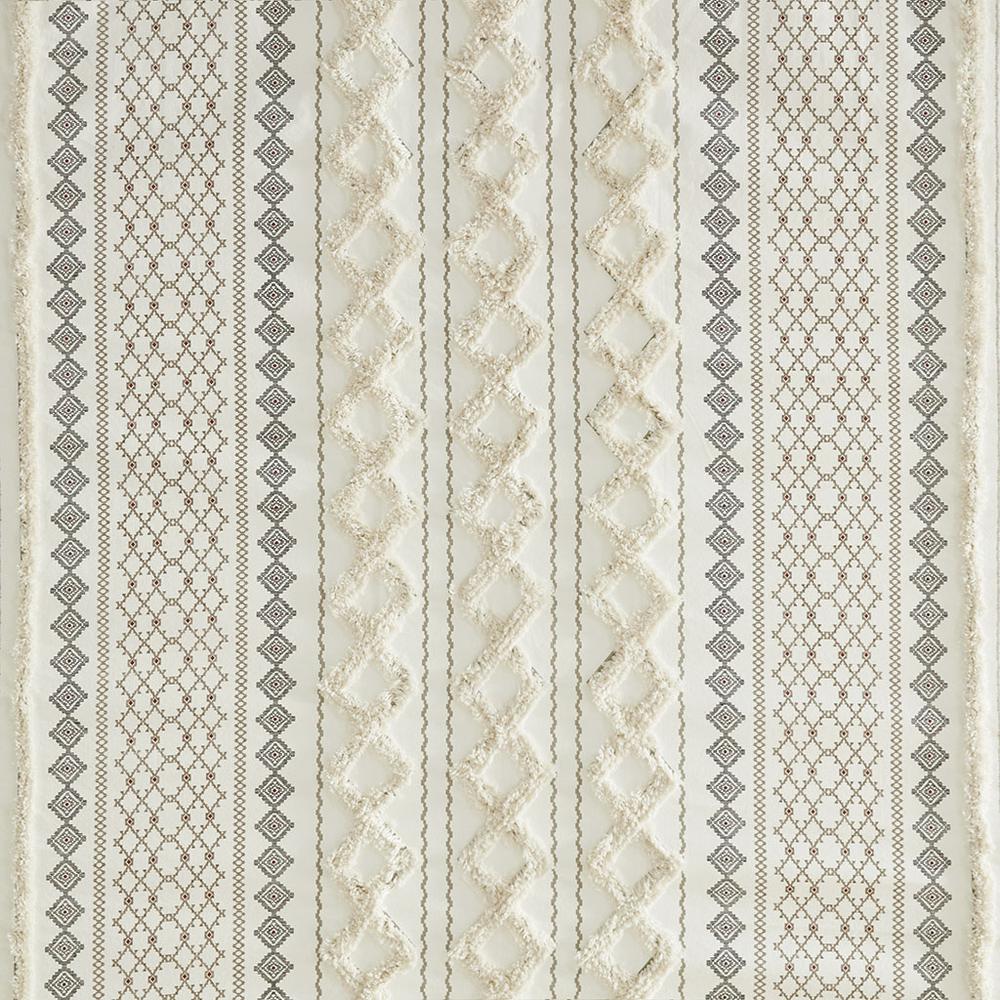 Cotton Printed Shower Curtain with Chenille. Picture 3