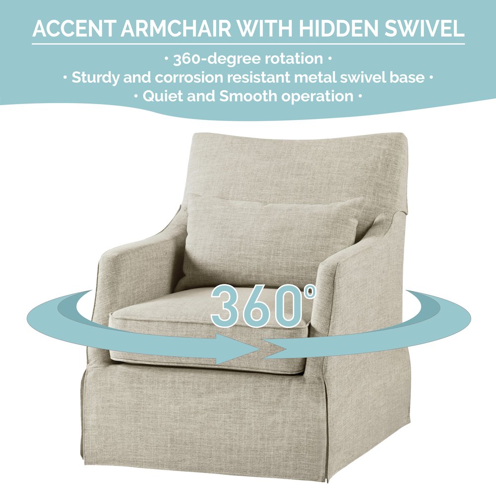 Skirted Swivel Chair. Picture 4