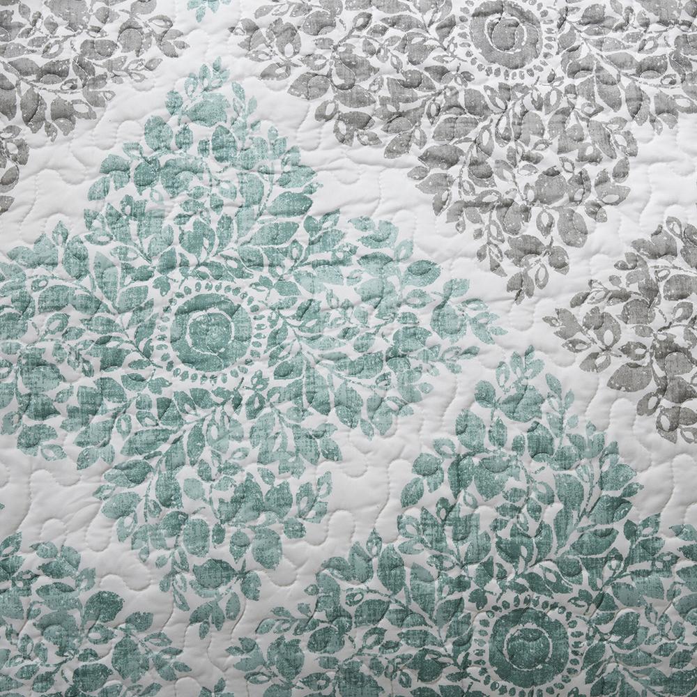 Claire 6 Piece Reversible Daybed Cover Set, Aqua color. Picture 3