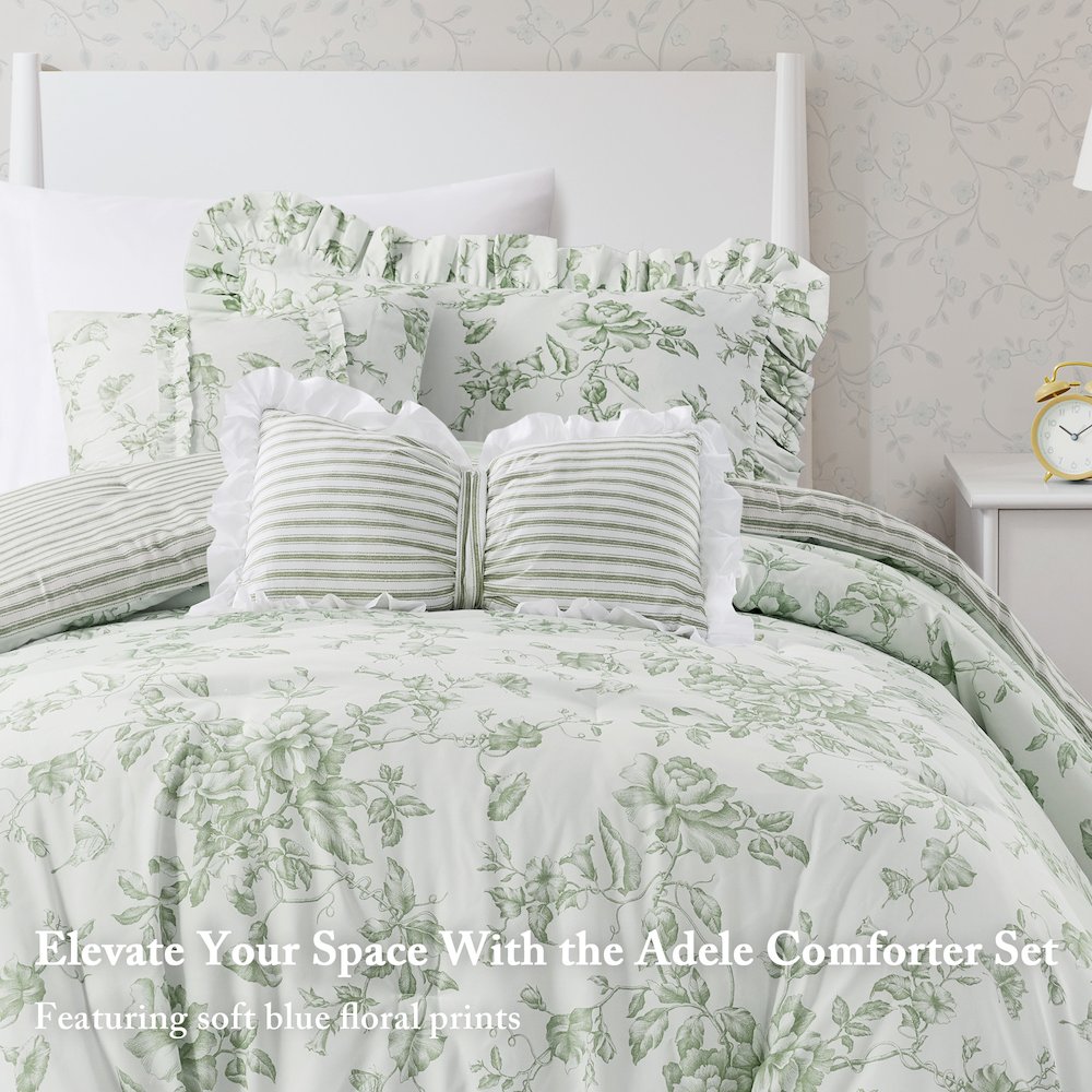 Adele Comforter Set with Decorative Pillows. Picture 4