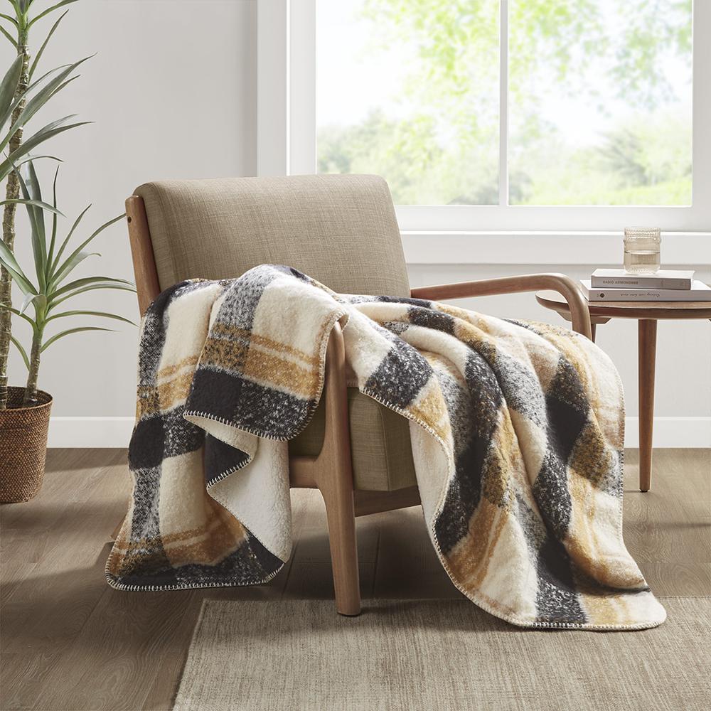 Faux Mohair to Sherpa Throw. Picture 4