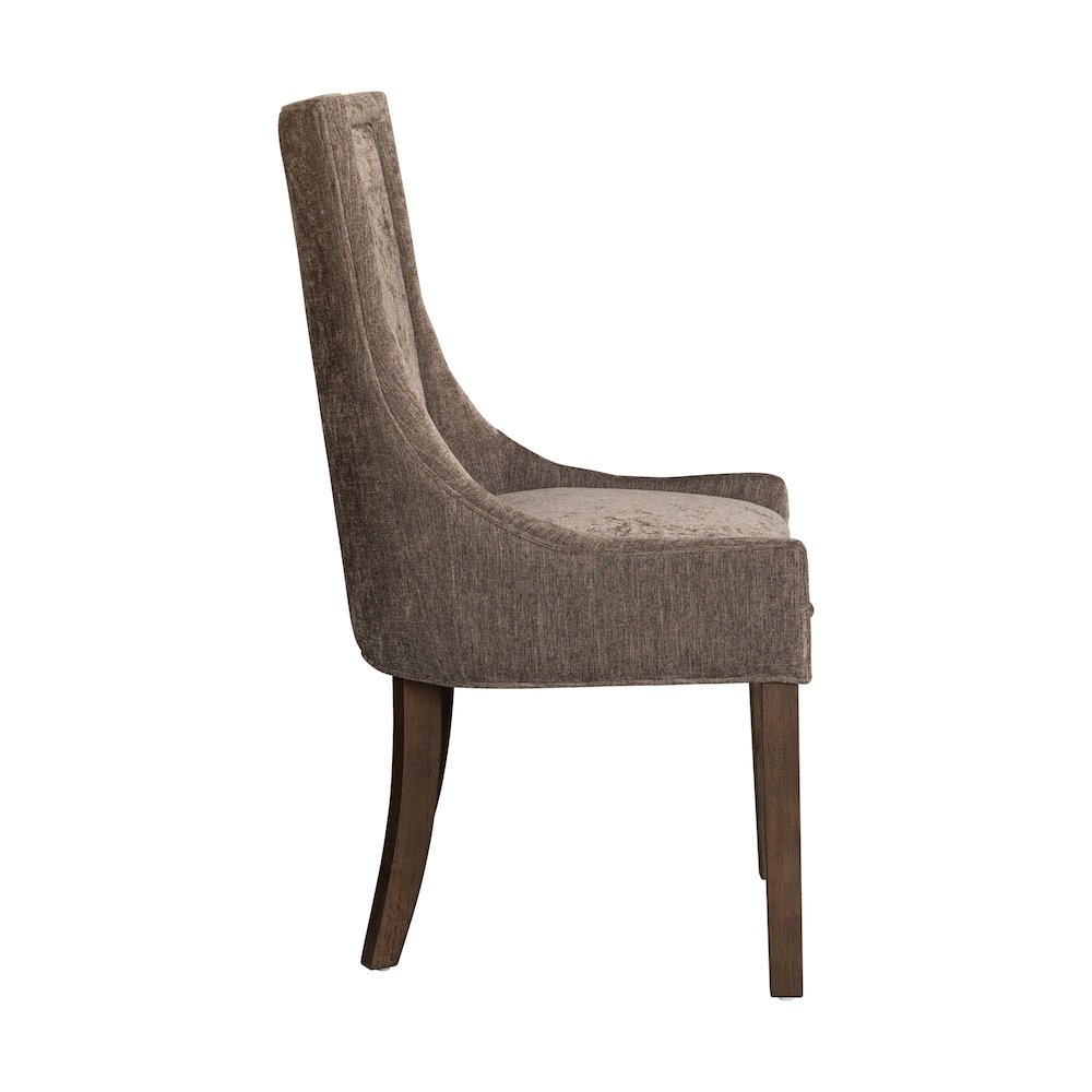 Ultra Upholstered Dining Side Chairs with wood legs (Set of 2). Picture 5