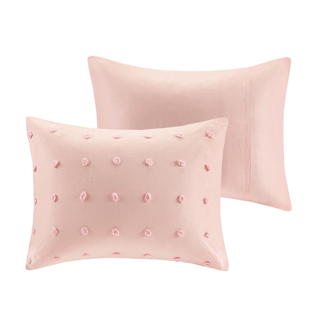 Cotton Jacquard Comforter Set with Euro Shams and Throw Pillows. Picture 2