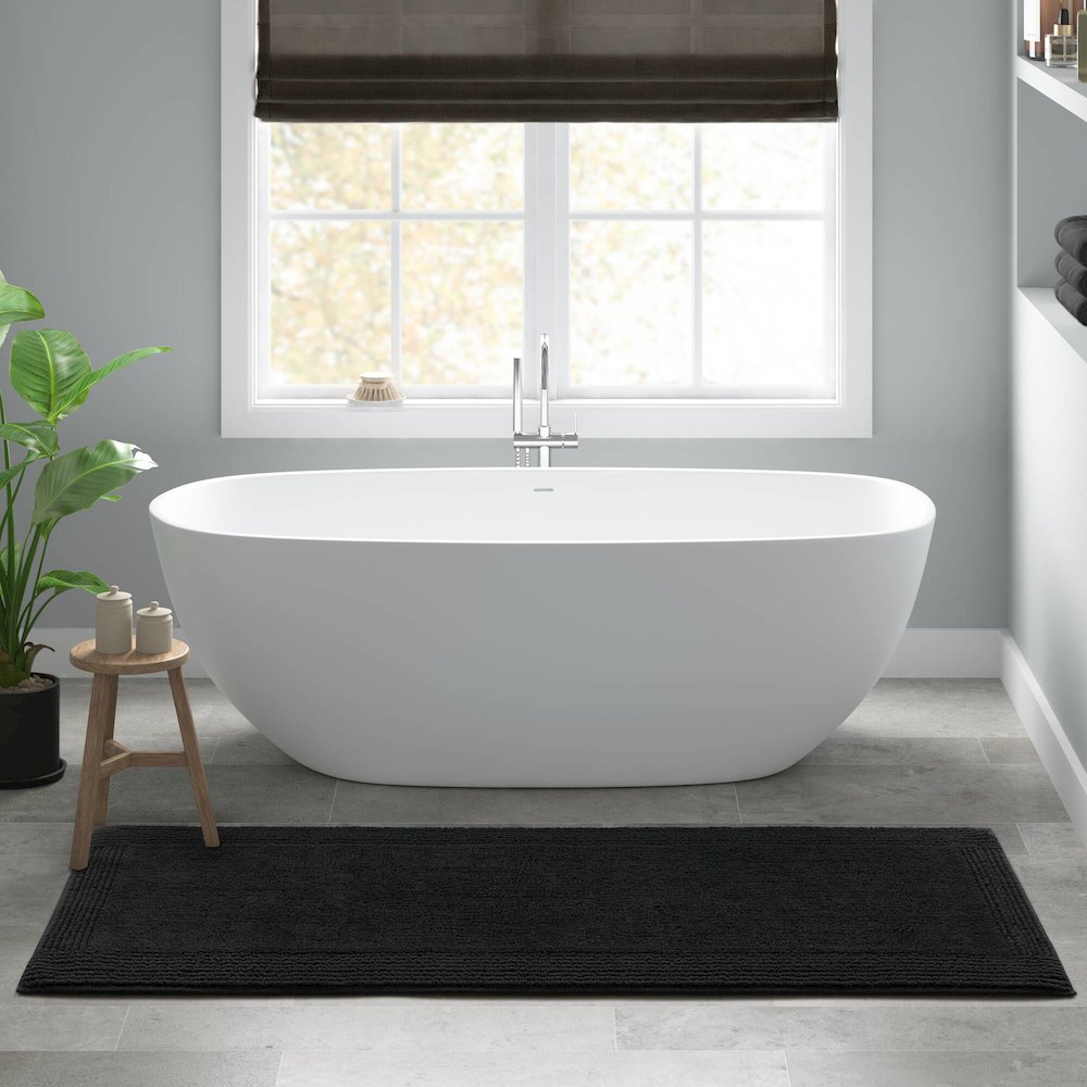 100% Cotton Tufted 3000 GSM Reversible Bath Rug. Picture 4