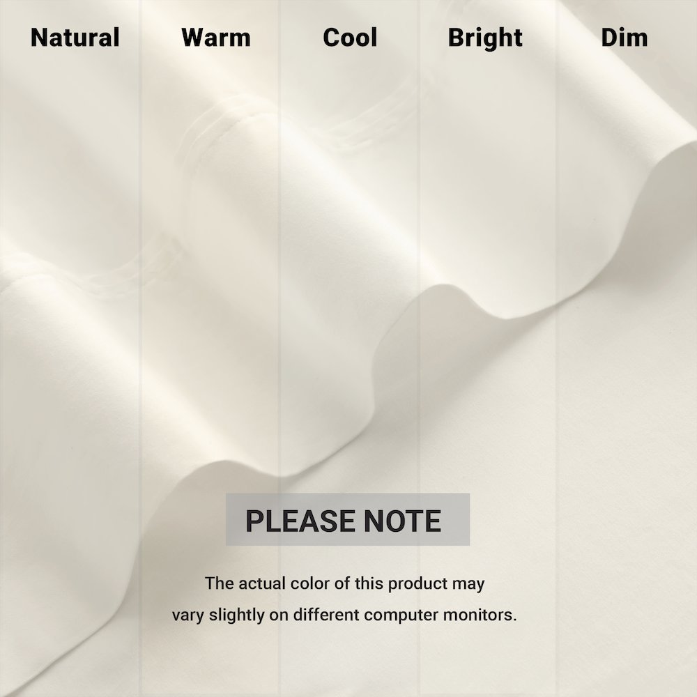 Sateen Sheet Set, Ivory color. Picture 3