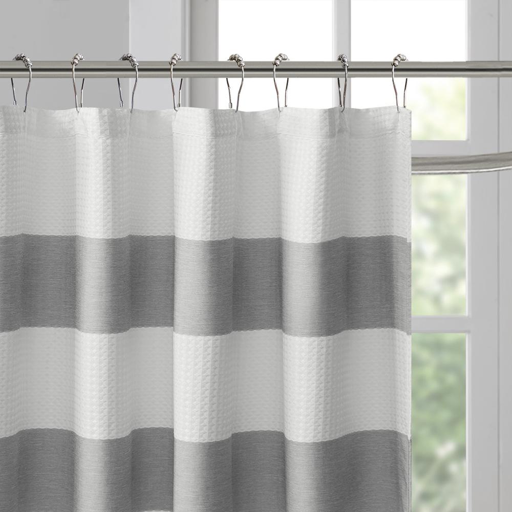 Spa Waffle Shower Curtain with 3M Treatment, Belen Kox. Picture 1
