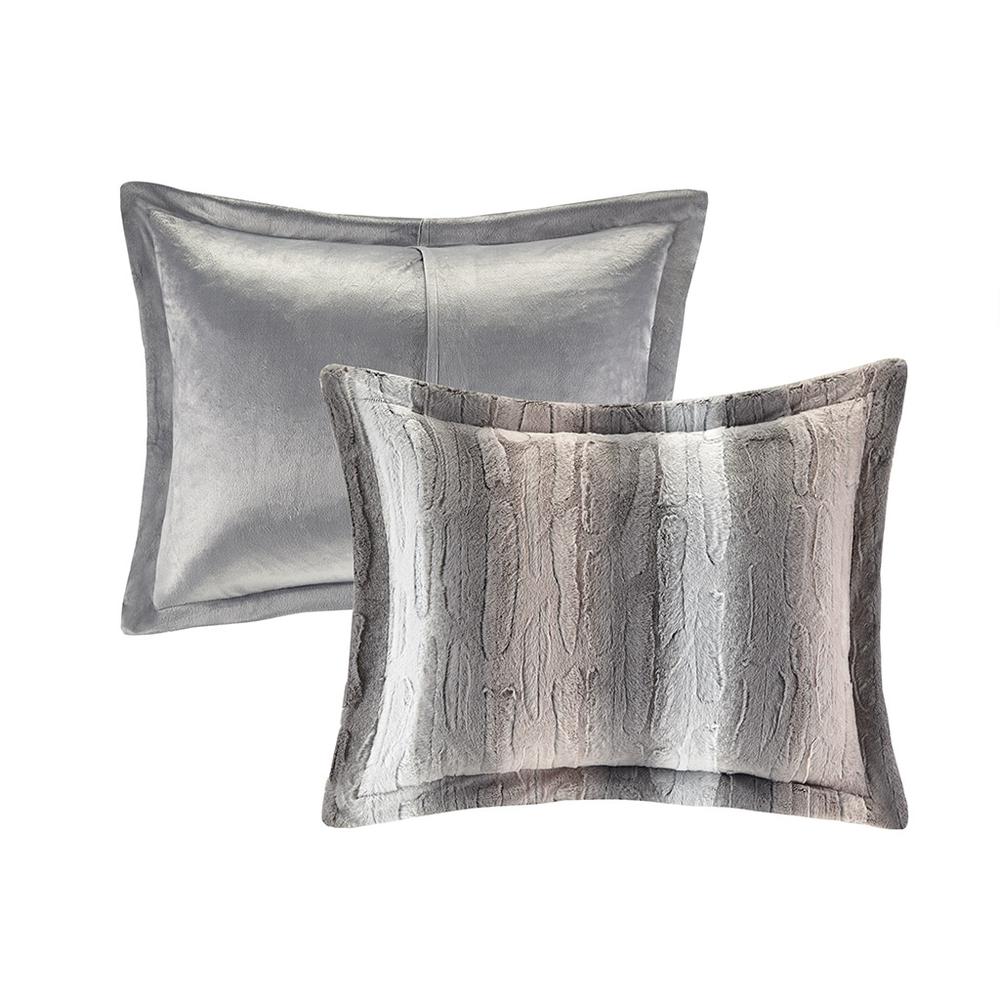 4PC Faux Fur Comforter Set. Picture 2